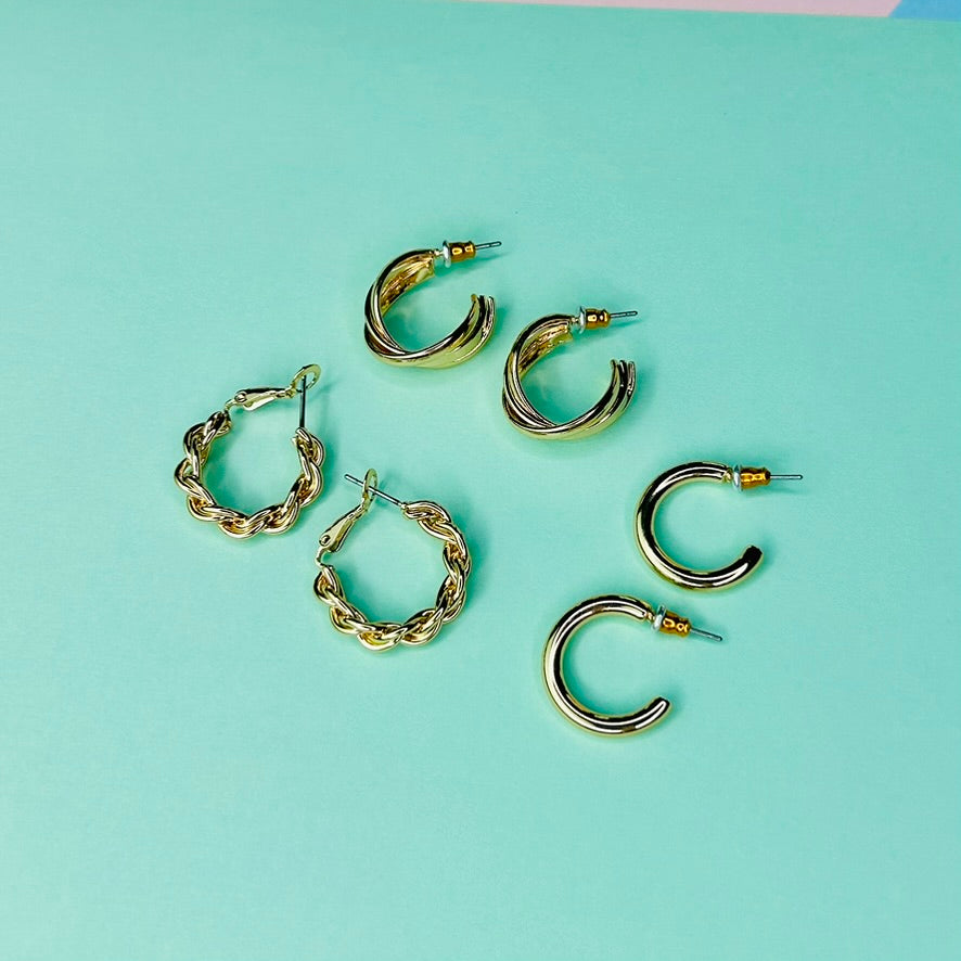 Plain Mini Hoop Earrings